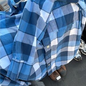Hollister Blue Checkered Shirt